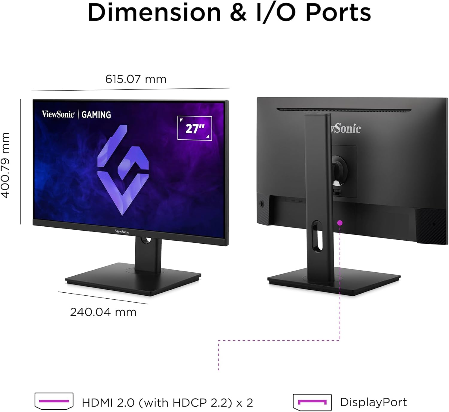 ViewSonic Monitor VX27G1-HD